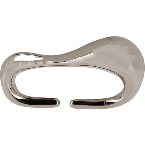 Polished Silver Three Finger Ring , female, Sizes: ONE SIZE - Courrèges - Modalova
