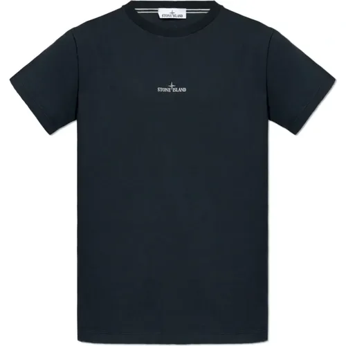 T-shirt with logo , male, Sizes: 2XL, L, M, XL - Stone Island - Modalova