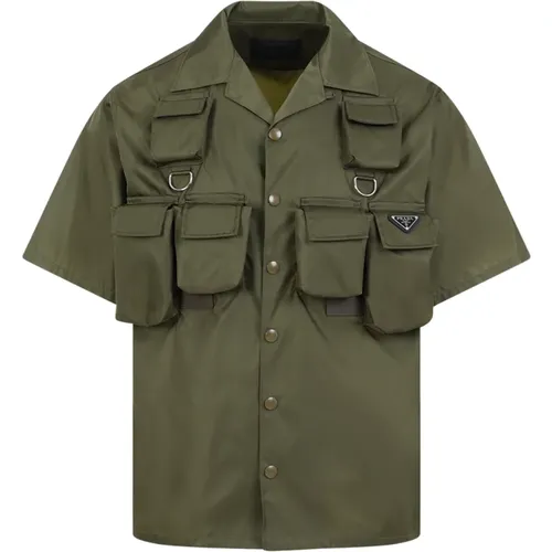 Military Shirt Ss24 , male, Sizes: L - Prada - Modalova