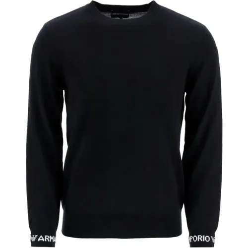 Leichter Woll-Jersey-Pullover , Herren, Größe: 2XL - Armani - Modalova