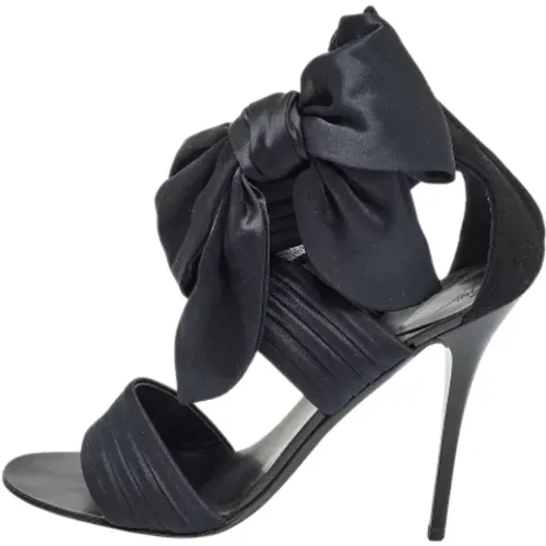 Pre-owned Satin sandals , female, Sizes: 4 UK - Giuseppe Zanotti Pre-owned - Modalova
