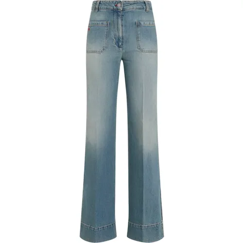 Blaue Weite Jeans für Frauen , Damen, Größe: W25 - Victoria Beckham - Modalova