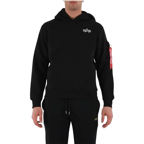 Signatur Hoodie mit Fronttasche , Herren, Größe: XL - alpha industries - Modalova