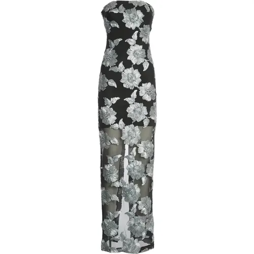 Flower Mesh Tube Dress Print Grey , female, Sizes: S, XS, M - Rotate Birger Christensen - Modalova