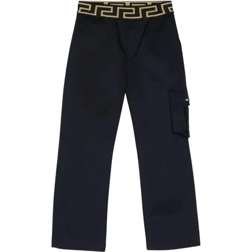 Schwarze Hose für Jungen Versace - Versace - Modalova