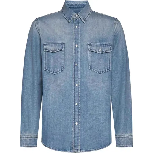 Denim Klassisches Hemd,Denim Shirts - Saint Laurent - Modalova