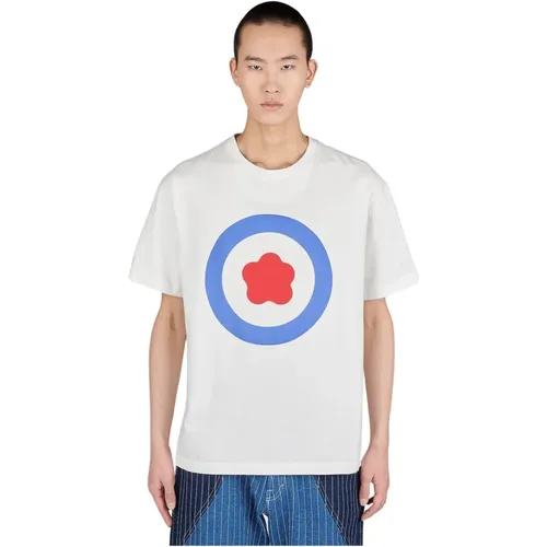 T-Shirt aus Baumwolle mit Grafischem Druck , Herren, Größe: S - Kenzo - Modalova