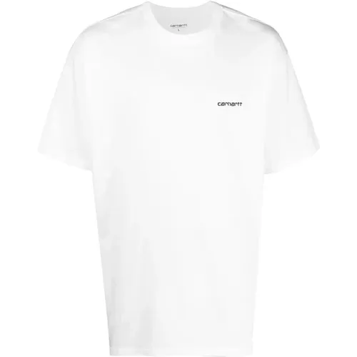 Logo-Print Baumwoll-T-Shirt in Weiß , Herren, Größe: XS - Carhartt WIP - Modalova