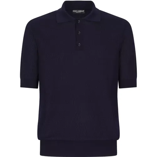 Logo Cotton Polo Shirt , male, Sizes: L, M - Dolce & Gabbana - Modalova