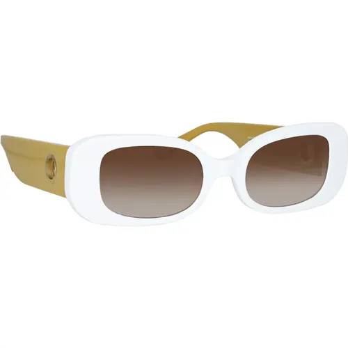 Sonnenbrille aus recyceltem Acetat mit Zeiss braunen Verlaufsgläsern - Linda Farrow - Modalova