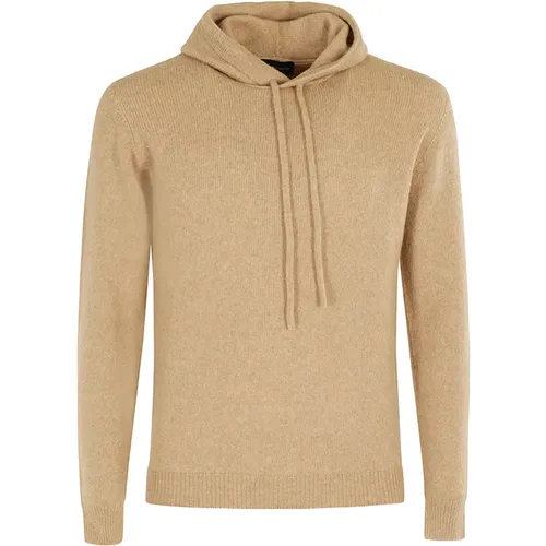 Baby Camel Wolle Cappuccio Pullover , Herren, Größe: M - Roberto Collina - Modalova