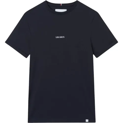 Lens Crewneck T-shirt , male, Sizes: S, XL, L - Les Deux - Modalova