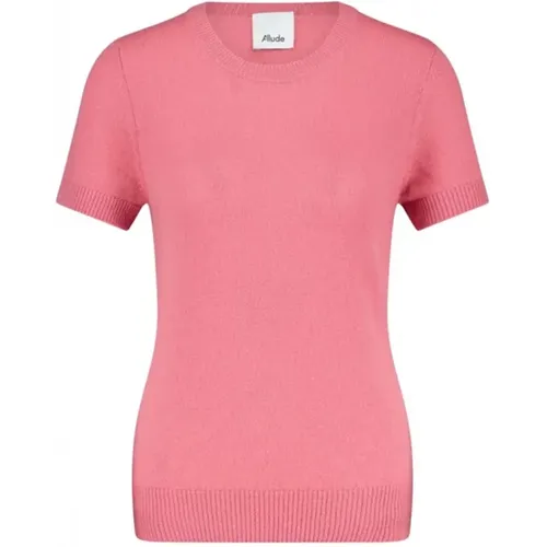 Short Sleeve Cashmere Sweater , female, Sizes: M, L, S, XS - allude - Modalova
