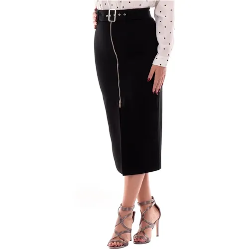 Zip Long Skirt with Split , female, Sizes: XS, M, 2XS, S, L - Liu Jo - Modalova