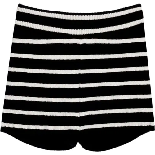 Striped High-Waisted Shorts , female, Sizes: L - Ami Paris - Modalova