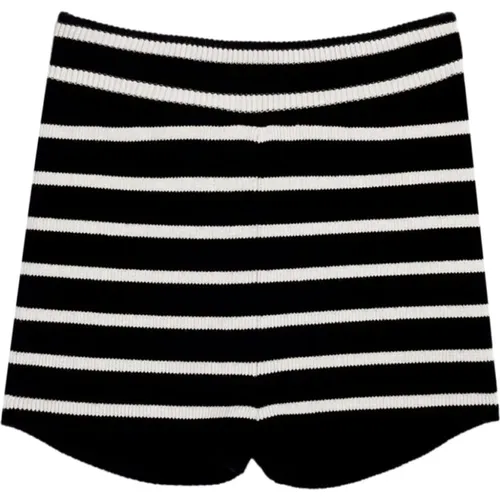 Striped High-Waisted Shorts , female, Sizes: M, L - Ami Paris - Modalova