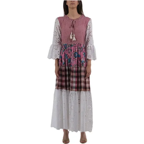 Multicolored Cotton Poplin Dress , female, Sizes: S - Connor & Blake - Modalova