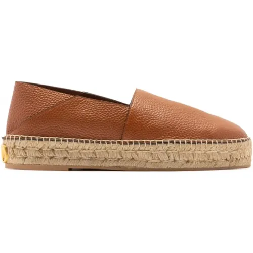 Braune Leder Espadrilles Aw23 , Herren, Größe: 41 EU - Valentino Garavani - Modalova