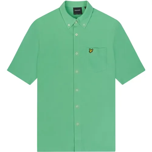 Kurzarm Pique Hemd , Herren, Größe: 2XL - Lyle & Scott - Modalova