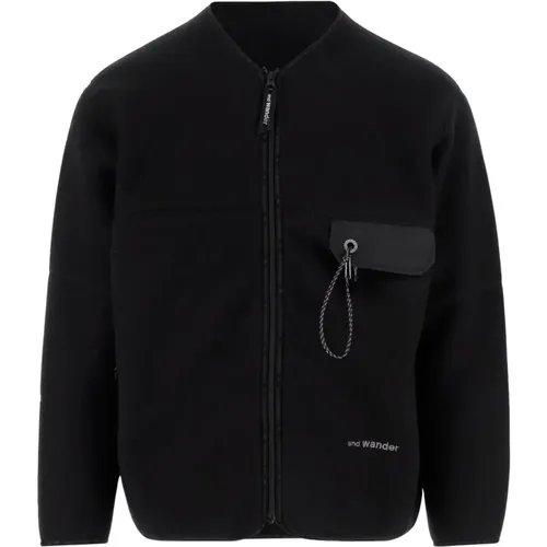 Schwarzer Pullover für Outdoor-Abenteuer , Herren, Größe: L - And Wander - Modalova