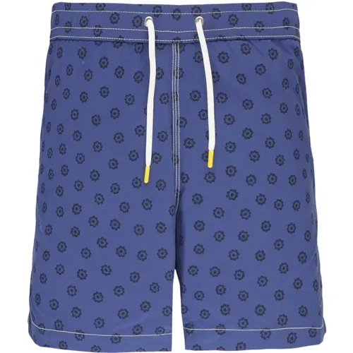 Blue Swim Trunk with Drawstrings , male, Sizes: 2XL, XL, S, L, M - Hartford - Modalova