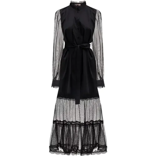 Schwarzes Kleid Set Regular Fit , Damen, Größe: M - Twinset - Modalova