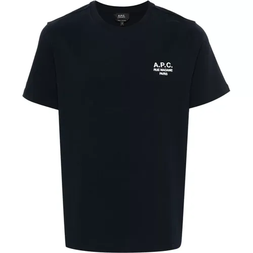 Baumwoll-T-Shirt mit Designernummer , Herren, Größe: XL - A.P.C. - Modalova