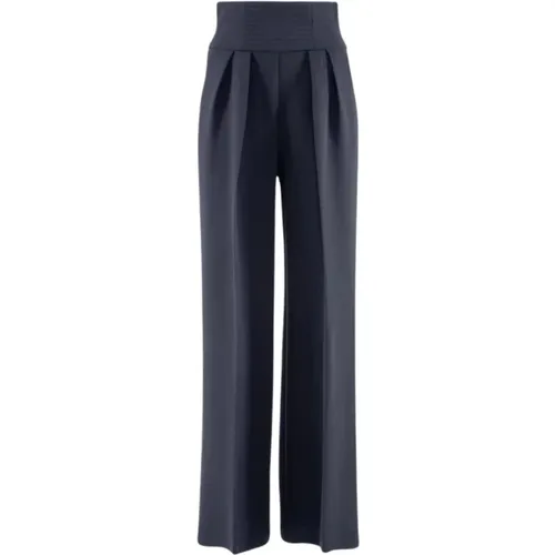 Wide-Leg Crepe Trousers , female, Sizes: S - Nenette - Modalova