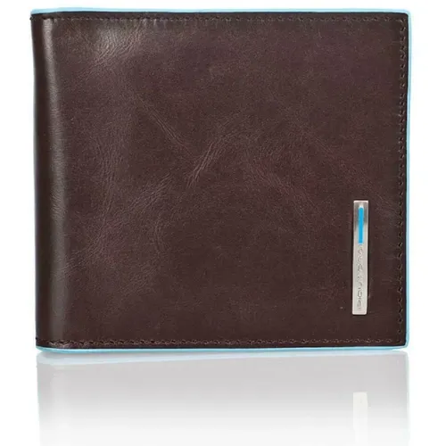 Dark Leather Wallet with Dollar Clip , male, Sizes: ONE SIZE - Piquadro - Modalova