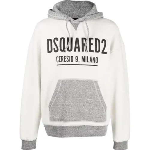 Grey Mike Hoodie Sweater , male, Sizes: S, XL - Dsquared2 - Modalova