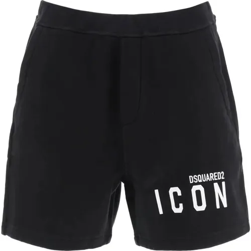 Baumwoll-Logo-Bermuda-Shorts , Herren, Größe: M - Dsquared2 - Modalova