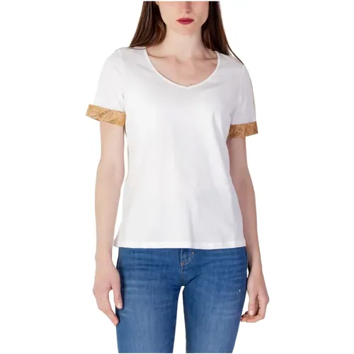 Damen Baumwoll T-Shirt Frühjahr/Sommer Kollektion , Damen, Größe: M - Alviero Martini 1a Classe - Modalova