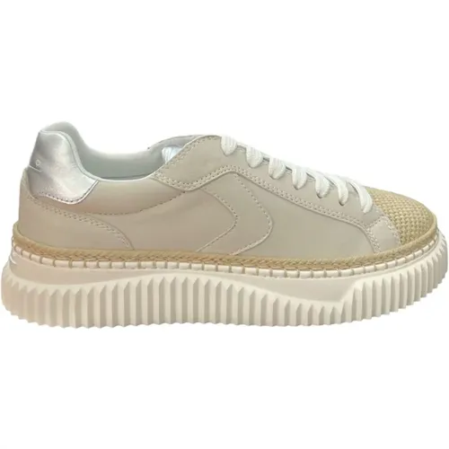 Juta/Nappa Sneakers - Trendy and Stylish , female, Sizes: 3 UK, 6 UK, 7 UK - Voile blanche - Modalova