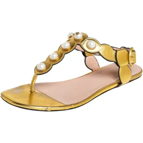 Pre-owned Leder sandals , Damen, Größe: 36 1/2 EU - Gucci Vintage - Modalova
