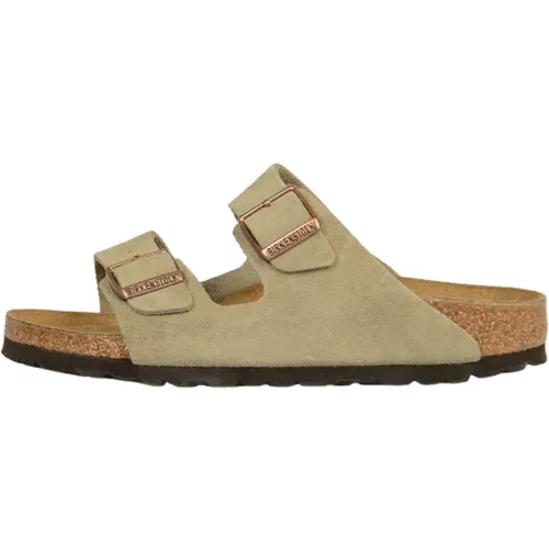 Arizona Taupe Suede Sandals , male, Sizes: 2 UK - Birkenstock - Modalova