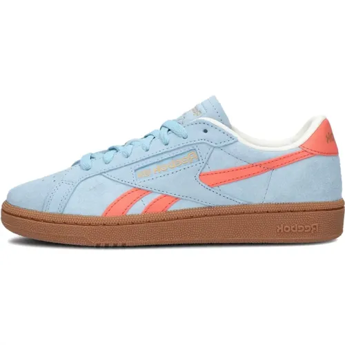 Blaue Wildleder Low Top Sneakers , Damen, Größe: 38 EU - Reebok - Modalova