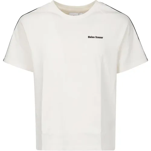 Herren Bianca T-Shirt mit schwarzem Band , Herren, Größe: L - Adidas - Modalova