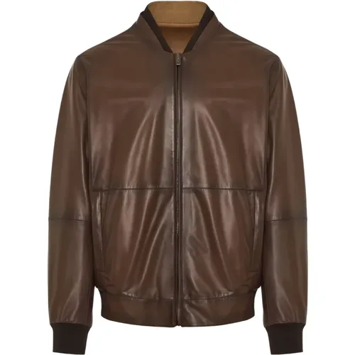 Leather Jackets Corneliani - Corneliani - Modalova