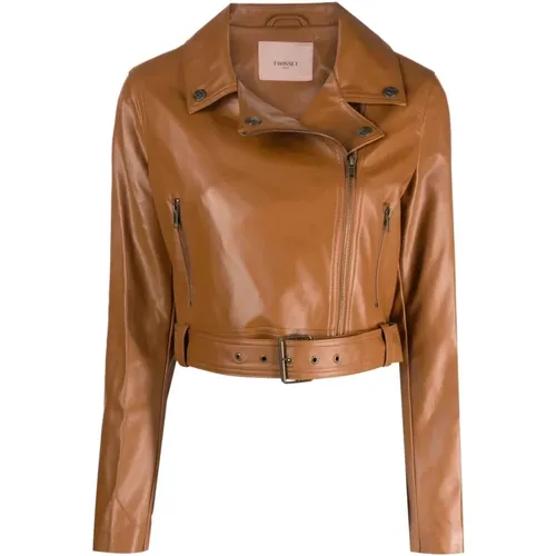 Leather Jackets , Damen, Größe: S - Twinset - Modalova