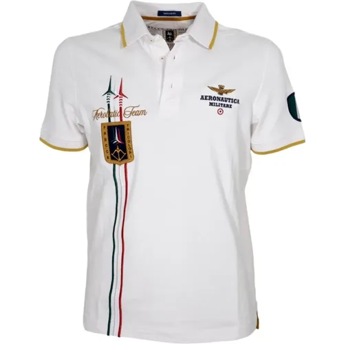Tricolor Arrows Short Sleeve Polo , male, Sizes: 4XL - aeronautica militare - Modalova