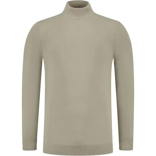 Essential Knitwear Mockneck Sweater Grey , male, Sizes: L, M, S, XL - Pure Path - Modalova