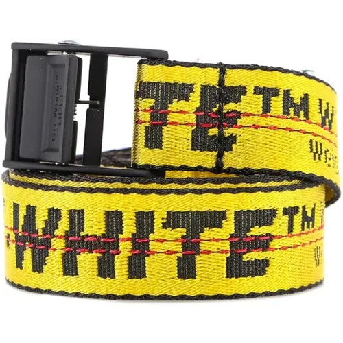 Logo Fabric Belt for Men , male, Sizes: ONE SIZE - Off White - Modalova