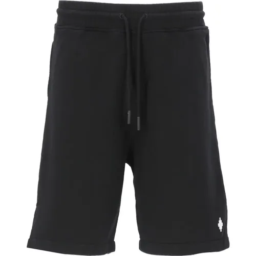 Lässige schwarze Bermuda-Shorts aus Baumwolle - Marcelo Burlon - Modalova