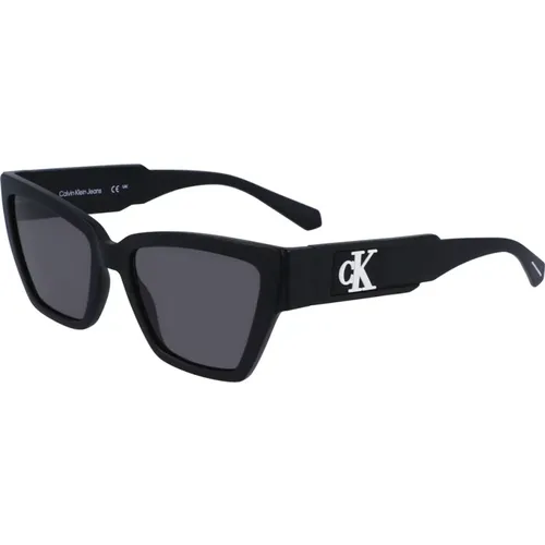Matte Sunglasses with Grey Lenses , unisex, Sizes: 54 MM - Calvin Klein - Modalova