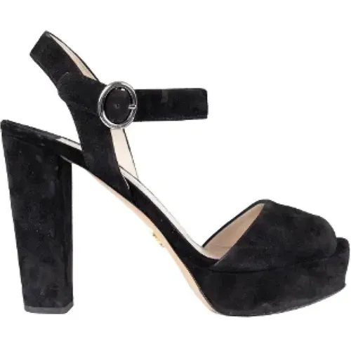 Pre-owned Suede heels , female, Sizes: 6 1/2 UK - Prada Vintage - Modalova