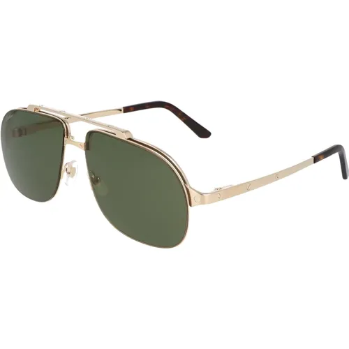 Metal Frame Pilot Sunglasses Model 0353S , unisex, Sizes: L/XL - Cartier - Modalova