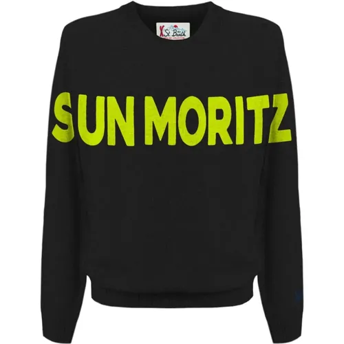 Schwarze Pullover für Männer , Herren, Größe: S - MC2 Saint Barth - Modalova