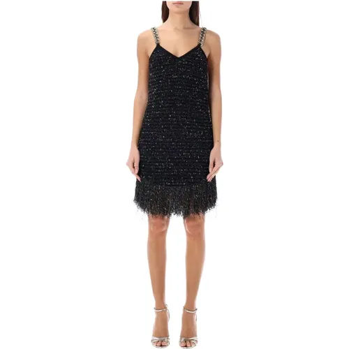 Lurex Tweed Mini Dress with Chain Straps , female, Sizes: XS - Balmain - Modalova