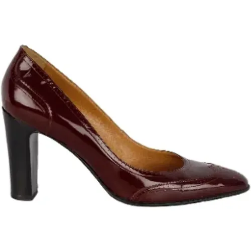 Pre-owned Leather heels , female, Sizes: 7 UK - Hermès Vintage - Modalova