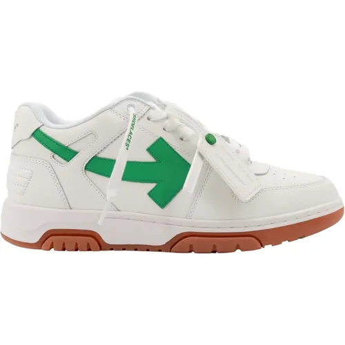 Leder-Sneakers mit ikonischem Reißverschluss - Off White - Modalova